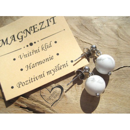 Náušnice puzety - nerez ocel - Magnezit