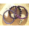 Náramek Chalcedon fialový 8mm