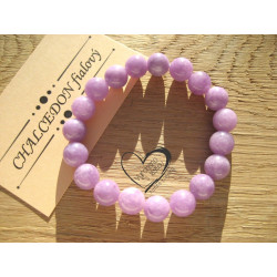 Náramek Chalcedon světle fialový 10mm