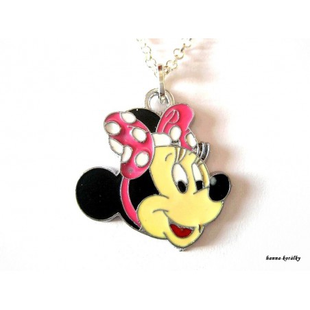 Řetízek Minnie s růžovou mašlí