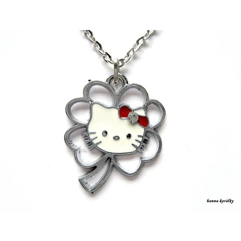 Řetízek Hello Kitty  - čtyřlístek