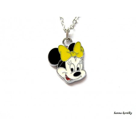 Řetízek Minnie se žlutou mašlí