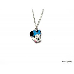 Řetízek Minnie s modrou mašlí