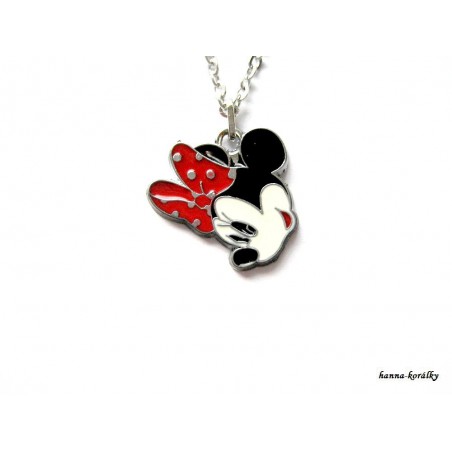 Řetízek Minnie s červenou mašlí