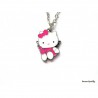 Řetízek Hello Kitty a malinovou mašlí
