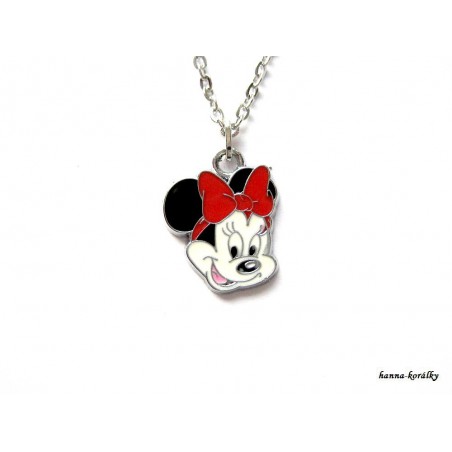 Řetízek Minnie s červenou mašlí